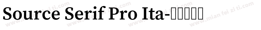 Source Serif Pro Ita字体转换